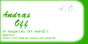 andras off business card